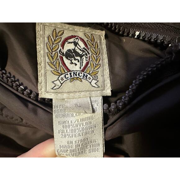 Cinch Reversible Puffer Down Filled Jacket Mens Large Cowboy Western Outdoor - Picture 2 of 11